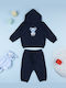 Kinder Sweatpants Set Mit Bluse Blau