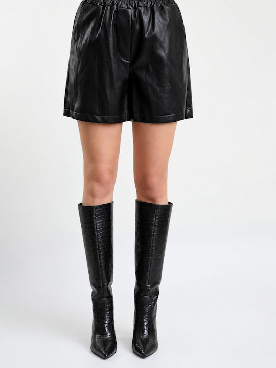 Women's Leather Shorts Black