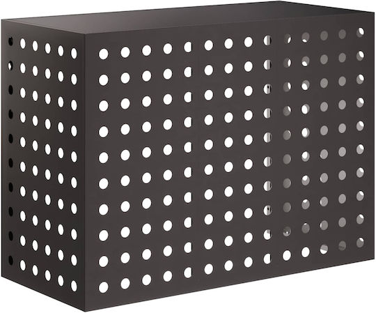 Vidaxl Κάλυμμα Κλιματιστικού Μαύρο 110 X 50 X 80 Cm Ατσάλι