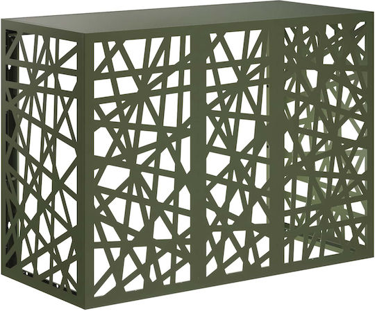 Vidaxl Κάλυμμα Κλιματιστικού Λαδί 110 X 50 X 80 Cm Ατσάλι