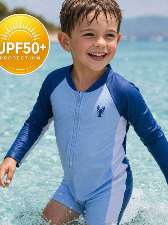 Swim Essentials Kids One-Piece Swimsuit With Long Sleeve Catch Of The Day