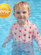 Swim Essentials Kids One-Piece Swimsuit With Long Sleeve Oh Crab