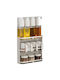 Plastic Spice Organizers on Base White 12 pcs