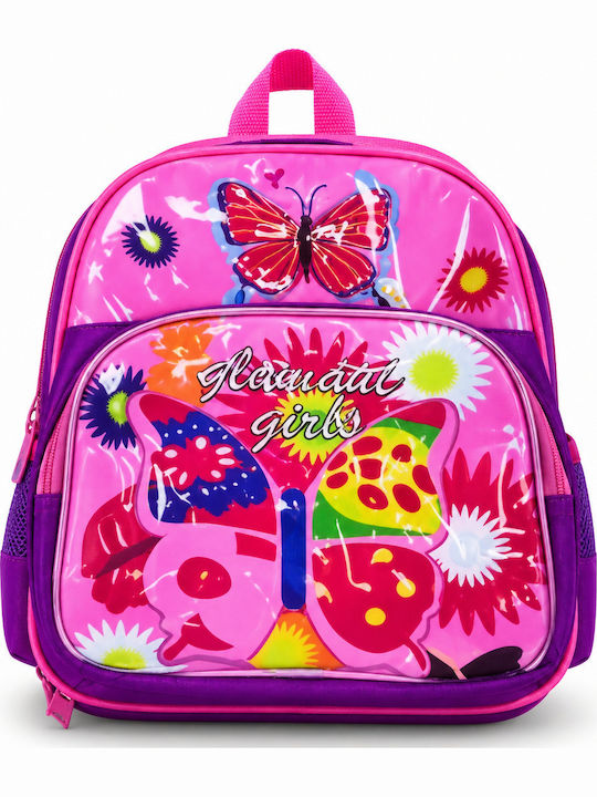 School Backpack For Elementary With Water Bottle Holder Pink