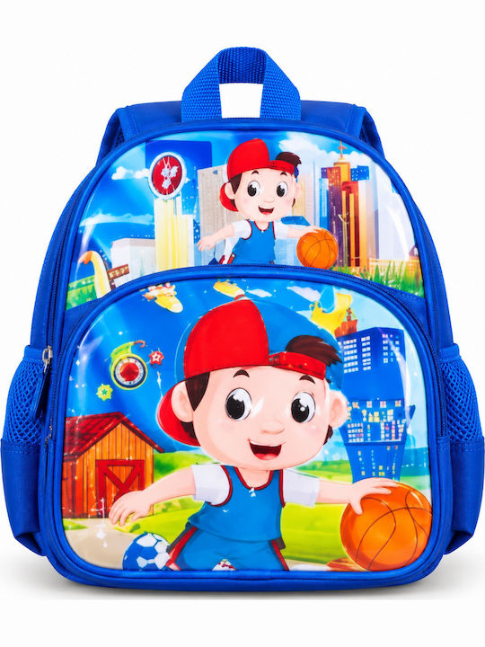 School Backpack For Elementary With Water Bottle Holder Blue
