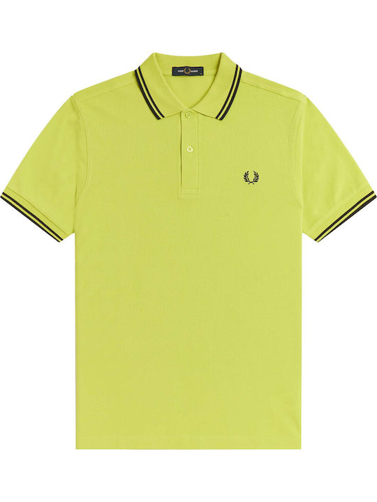 Fred Perry Tipped Polo Μπλούζα Κίτρινη