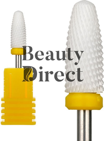 Ceramic Nail Drill Bit with Flame Shape Bit