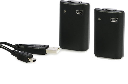Pachet Dublu de Baterii + Cablu de Încărcare USB pentru Controller Xbox 360