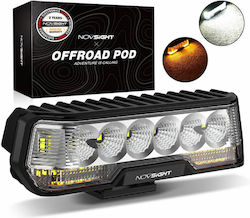 Водоустойчива Алуминиева LED Лента за Разсейване 16.3cm 38w 12-24v 4840lm 6000k Студено Бяло Оранжево Ip68 A500-wl3y-6fd Novsight