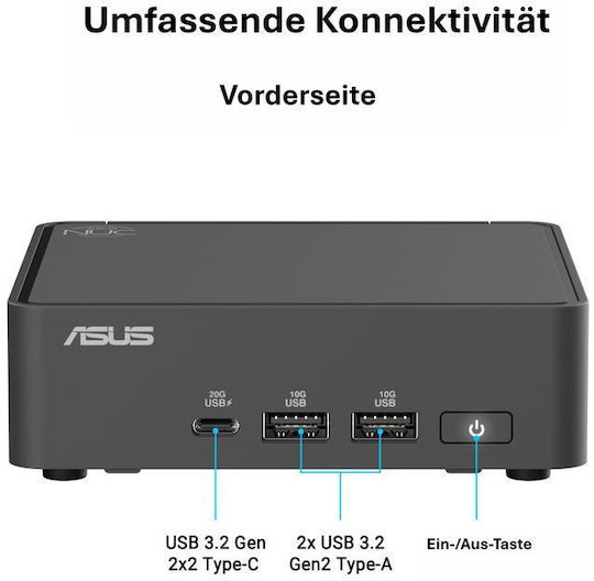 Asus NUC 15 Pro Mini PC (Kern Ultra 7 255H/32GB DDR4/1.0TB SSD/Kein Betriebssystem)