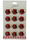 Set 12 Spring Martisor Brooches Jolie Ladybug Design Red-black