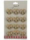 Set 12 Spring Martisor Brooches Jolie Three Snowdrops In Heart Design White
