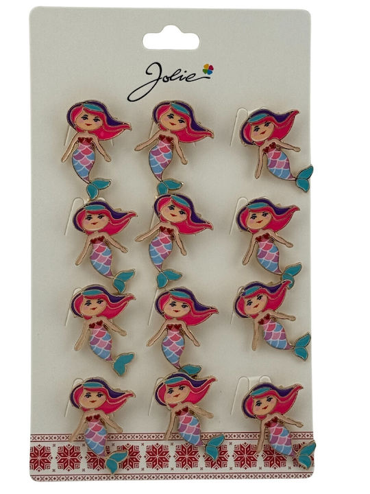 Set 12 Pinuri Mărțișor Copii Jolie Design Sirenă Multicolore