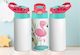 Stainless Steel Cap Kids Water Bottle Thermos with Straw Multicolour 360ml