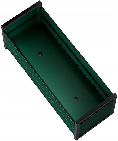 Jan Nowak Ghiveci De Flori Metalic Verde Sticlă 100x43x38cm