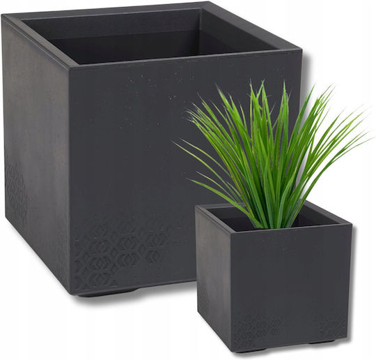 Krups Concrete Flower Pot Anthracite 300x28.6cm