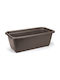 Lamela Plastic Brown Planter Box with Saucer 60cm