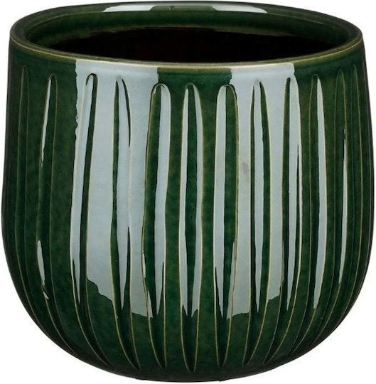 Lumarko Ceramic Green Flower Pot 16x18x16cm