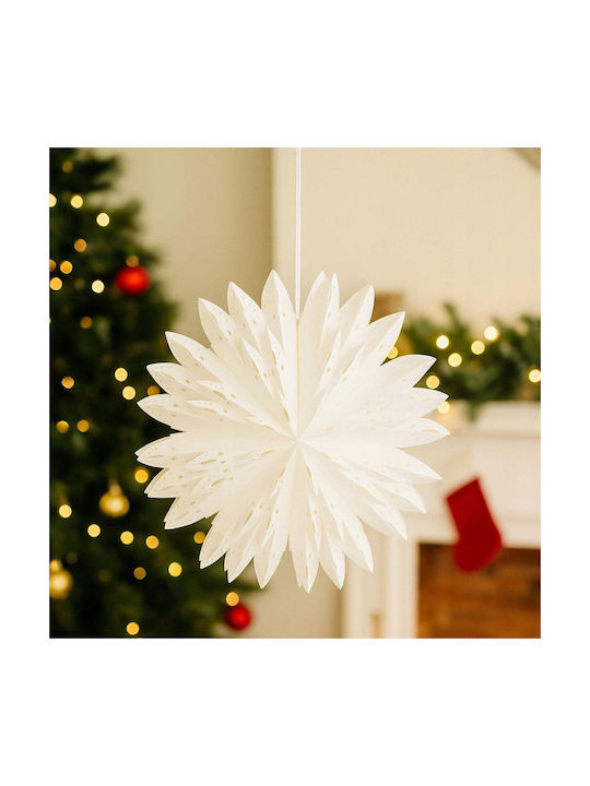 Hängender Weihnachtsbaumschmuck Fenster Papier Weiß 21x26.5cm