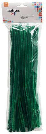 Metron Art Pipe Wires Craft Green 0.6x30cm 100 Pieces