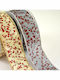 Christmas Ribbon Metallic Mistletoe 2.3cm 4.3cm 6.7cm X 9m T813