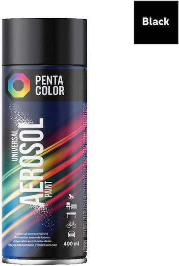 Pentacolor Σπρέι Βαφής με Ματ Εφέ Μαύρο R-9005 400ml