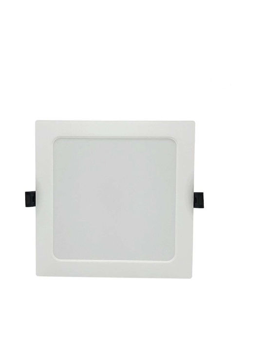 Philips Epirus Spot Încorporat Pătrat Din Plastic Cu LED Încorporat Și Lumină Alb Natural Alb 12x12cm
