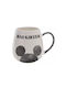 Wärmeempfindliche Keramiktasse mit Deckel Schwarz 350ml