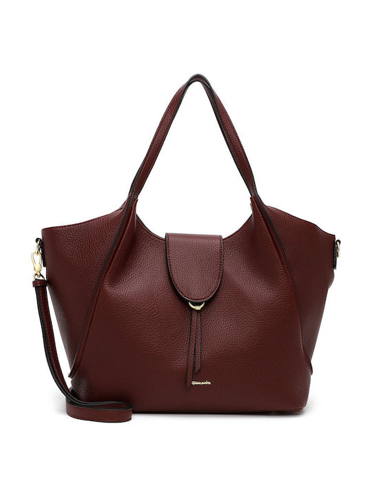 Tamaris Manuela Damen Schultertasche Burgundisch