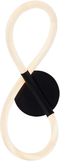 Domoletti Wall Lamp with Integrated LED and Natural White Light Black