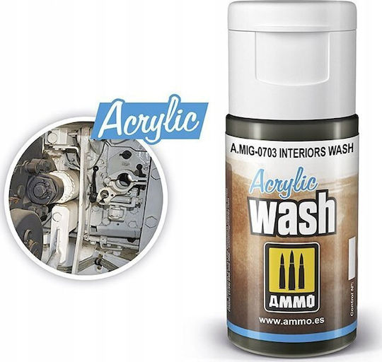 Acrylicos Vallejo Modellbau-Farben Interior Wash 15ml
