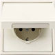 Liregus Single Walled Power Socket Waterproof Beige