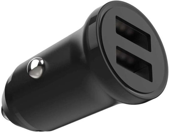 Fixed Автомобилно зарядно устройство 15W с портове: 2xUSB-A Черен Цвят