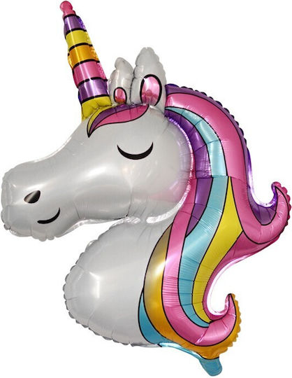 Balon Zi De Naștere Unicorn Folie Jumbo Alb 115 cm