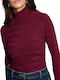 Women's Turtleneck Blouse Purple