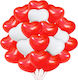 Set 10 Baloane Inimi Latex Albe 25 cm