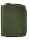 Small Leather Women's Wallet with RFID Green