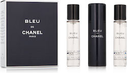 Chanel Bleu De Chanel Edt Refillable 20 Ml + Edt Refill 2 X 20 Ml Men