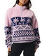 Winter Women's Fleece Blouse with Neckline Zipper Lilac