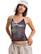 Women's Sleeveless Brown Blouse
