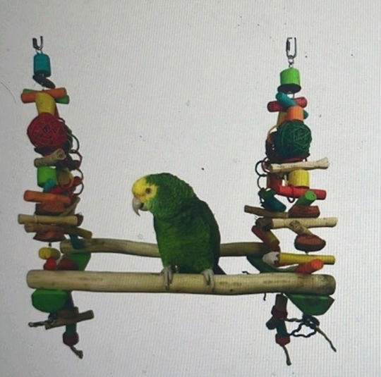 Birds Kingdom Schaukel Doppel Für Große Papageien Java Bridge 60x30x60