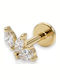 Mentzos Piercing din Argint Placat cu Aur