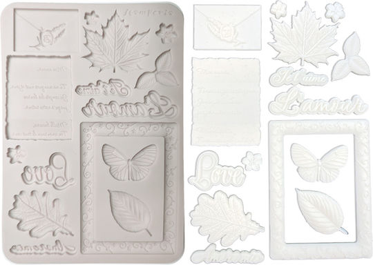 Matriță Silicon A5 15×21cm Stamperia Flowers Poems