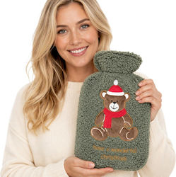 Koopman Термофор в Зелен Цвят С Капак за Врата 33x21cm 2000ml