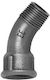 Odlewnia Long Galvanized Arch 45* Dn32 11/4 Internal External Thread