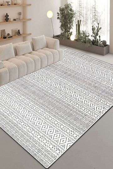 Conceptum Hypnose Lesela Rectangular White Rug 140x300cm