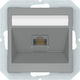 Einzeln Netzwerksteckdose RJ45 in Grau Farbe