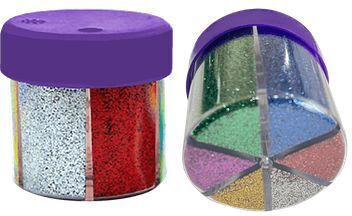 Metron Glitzer Schüttelglas 6 Farben Metallisch 50gr