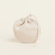 Beauty Home Fabric Ecru Gift Bucket Bag 13x14cm