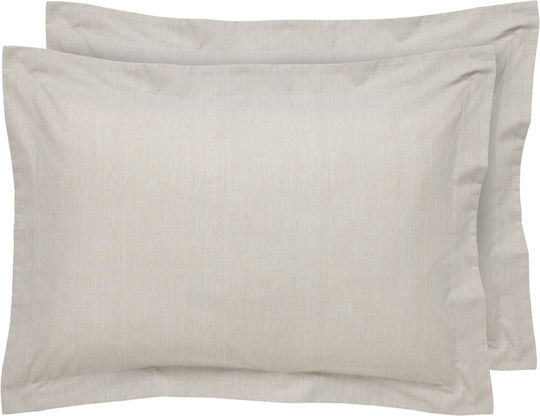 Das Home Casual Set Pillowcases Oxford Taupe 50x70cm